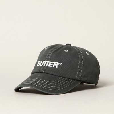 Butter Goods Rounded Logo Cap Black White